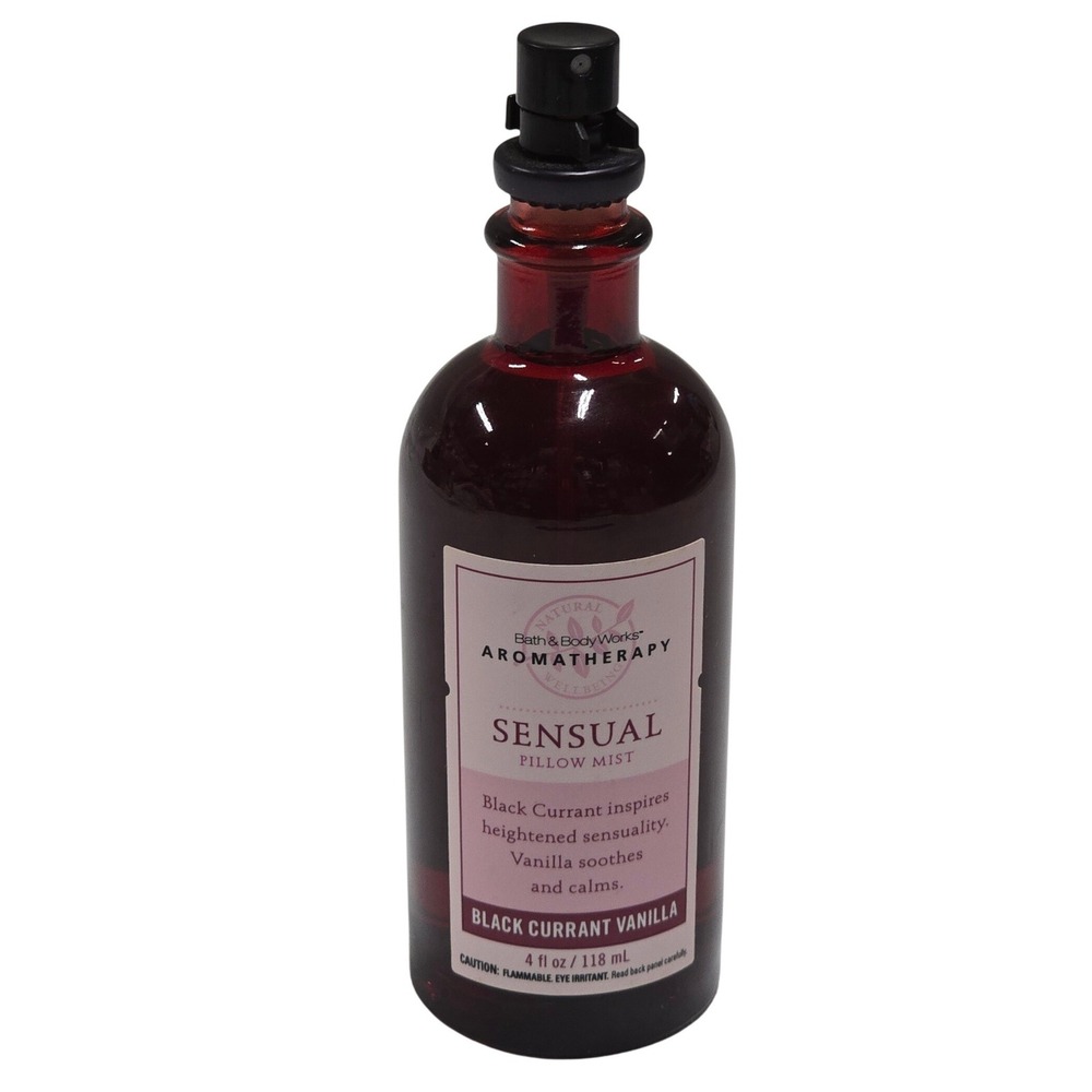 Bath & Body Works Aromatherapy Sensual Black Currant Vanilla Pillow Mist 4oz